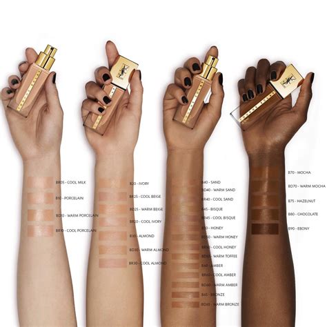 ysl all hours foundation colors|ysl touche eclat shade chart.